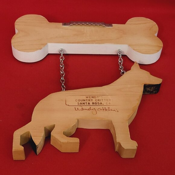 Wendy Country Critters Welcome Dog Sign German Shepherd - Picture 5 of 11